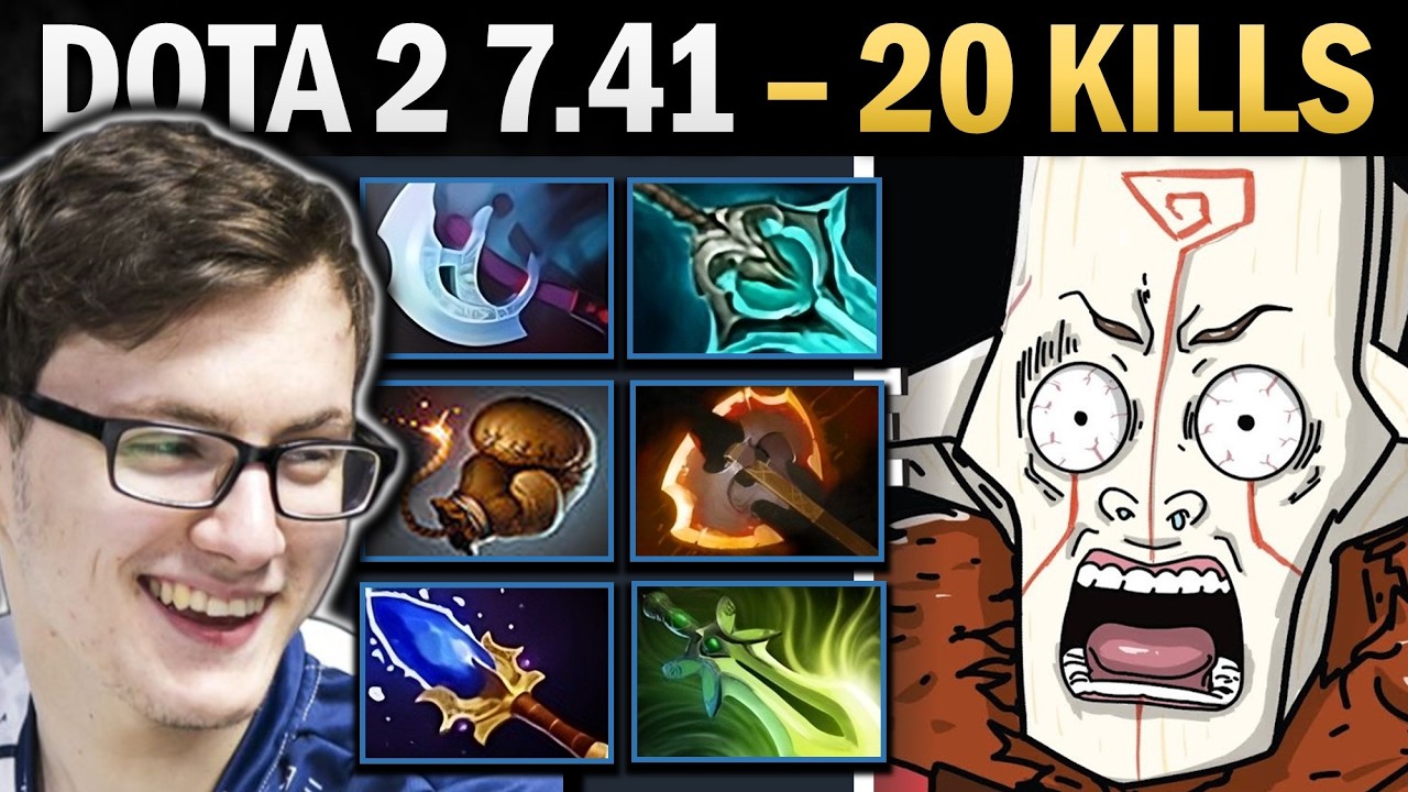 Juggernaut Dota 2 7.41 with 20 Kills and Disperser - Dota Gameplay