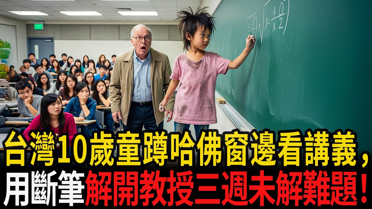 台灣10歲貧童蹲在哈佛窗邊看講義，用斷鉛筆解開教授三週還沒解出的難題！#感人故事 #老年故事 #口述故事 #人生故事 #幸福故事