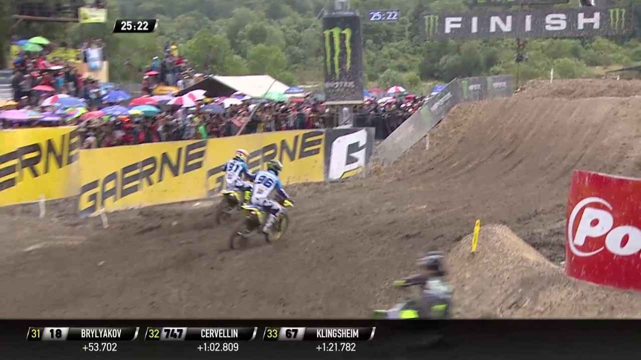 2017 MXGP of Indonesia MX2 Race 1 Jeremy Seewer & Hunter Lawrence Battle