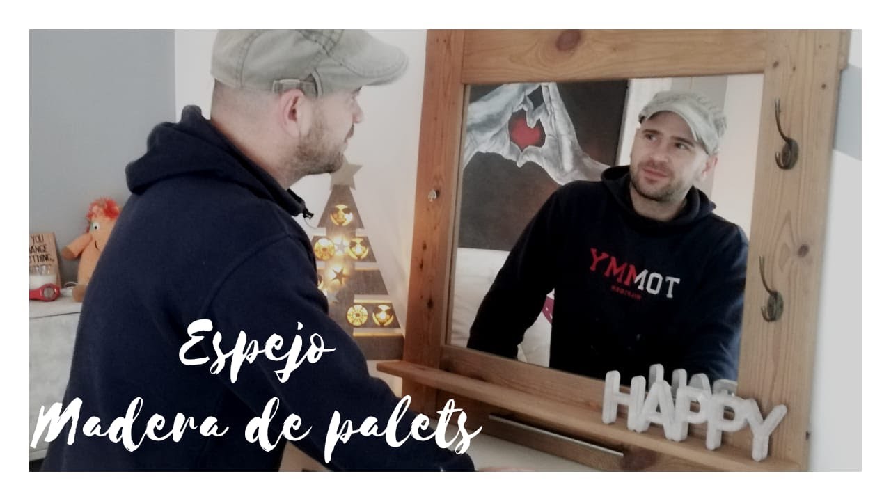 Espejo con madera reciclada de palet