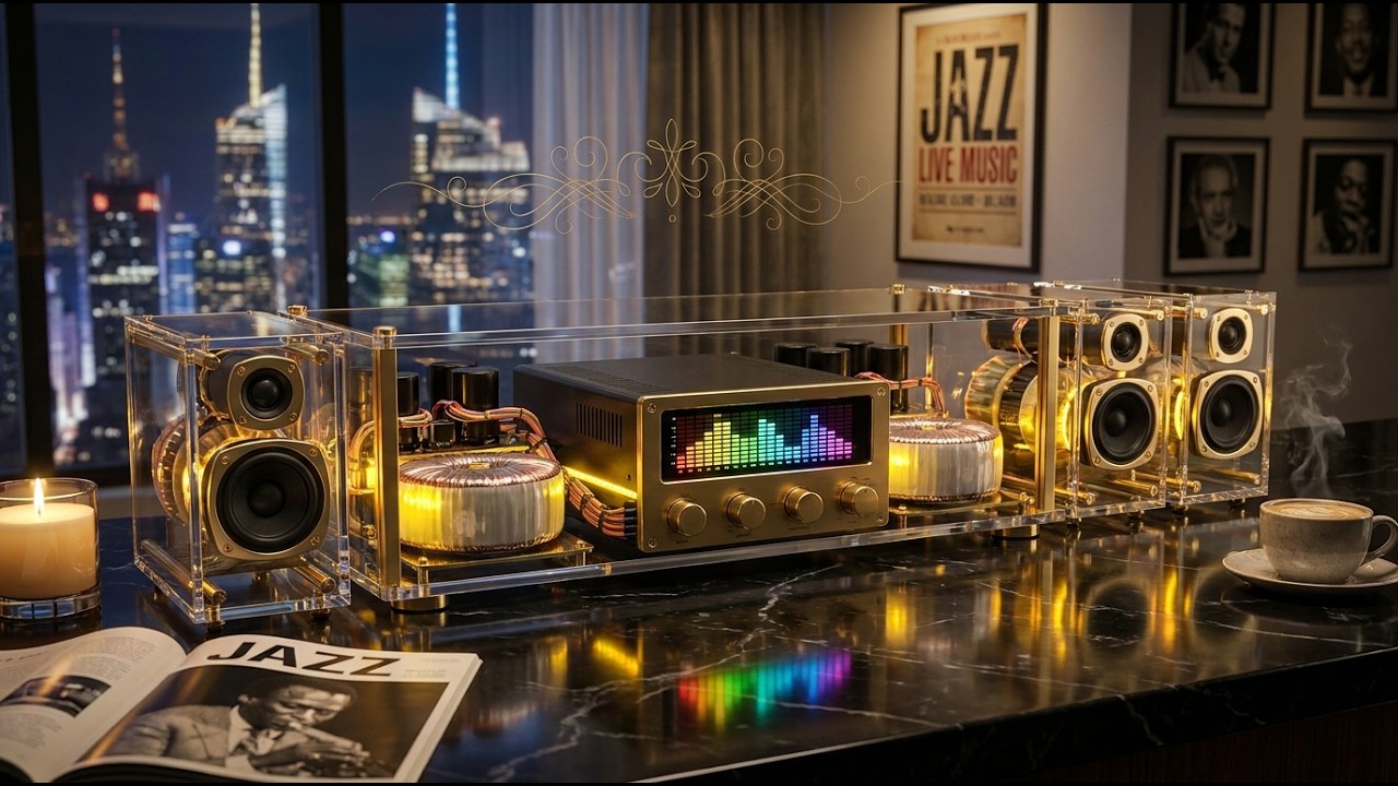 🔴 24/7 Luxury Audiophile Lounge 🔊 High-Fidelity Jazz & Night Ambience to Relax/Study