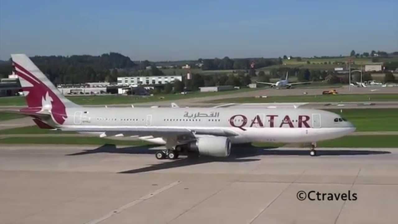 [Full HD] 2 Qatar Amiri Flights [A7-HJJ & A7-HHM] take off in ZRH / LSZH with ATC
