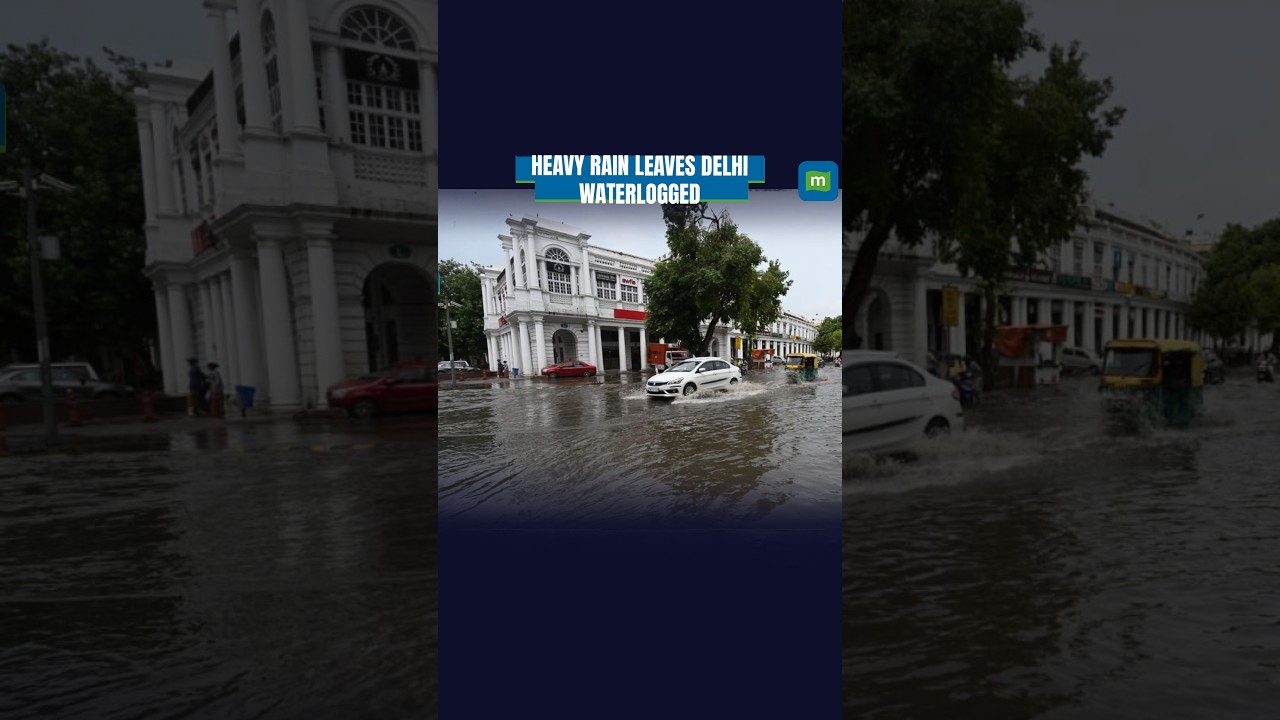 Delhi Rain: Heavy Downpour Causes Waterlogging Near Connaught Place And Residential Areas