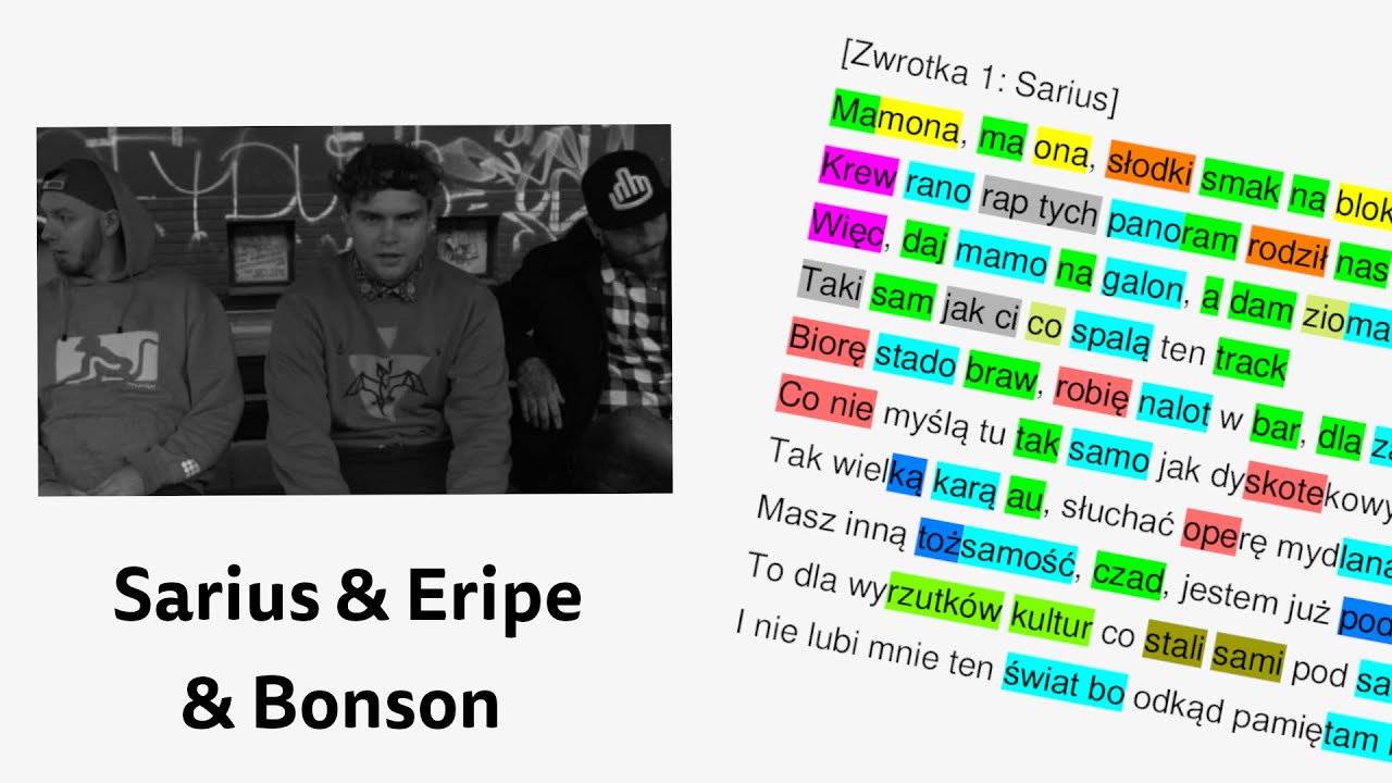 Sarius & Eripe & Bonson - Raptoor | Rym za rymem