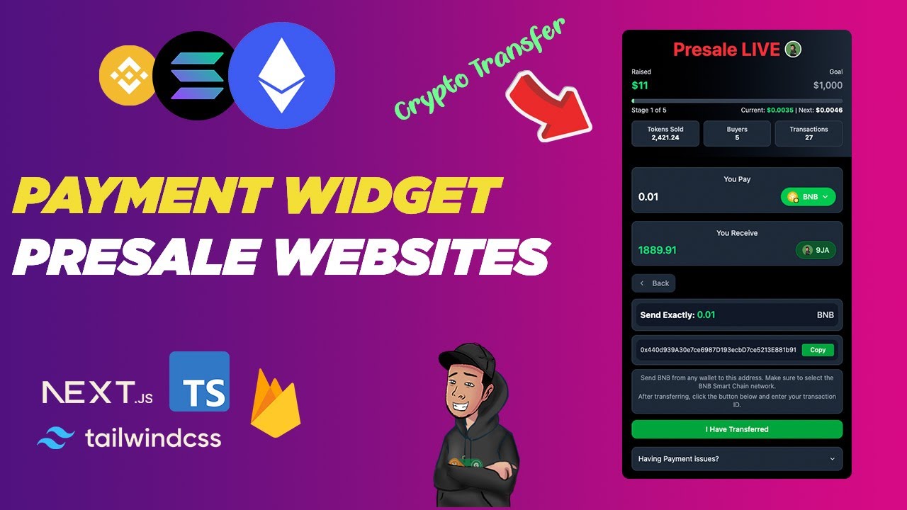 Multi-Chain Crypto Payment Widget: Wallet Connect & Crypto Transfer Verification | ETH SOL BSC chain