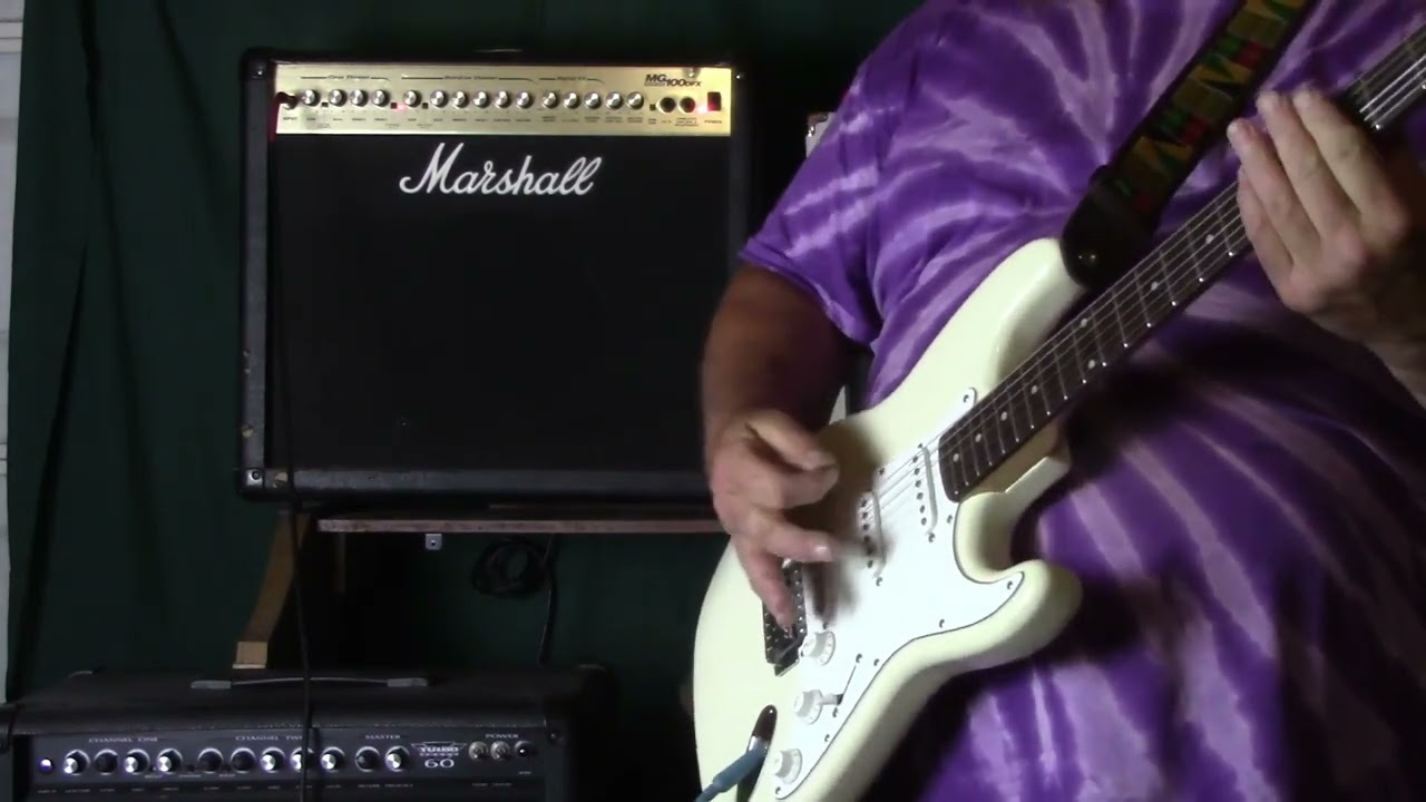 90's Korean Fender Squier Strat thru a Marshall MG 100 DFX Sound Test