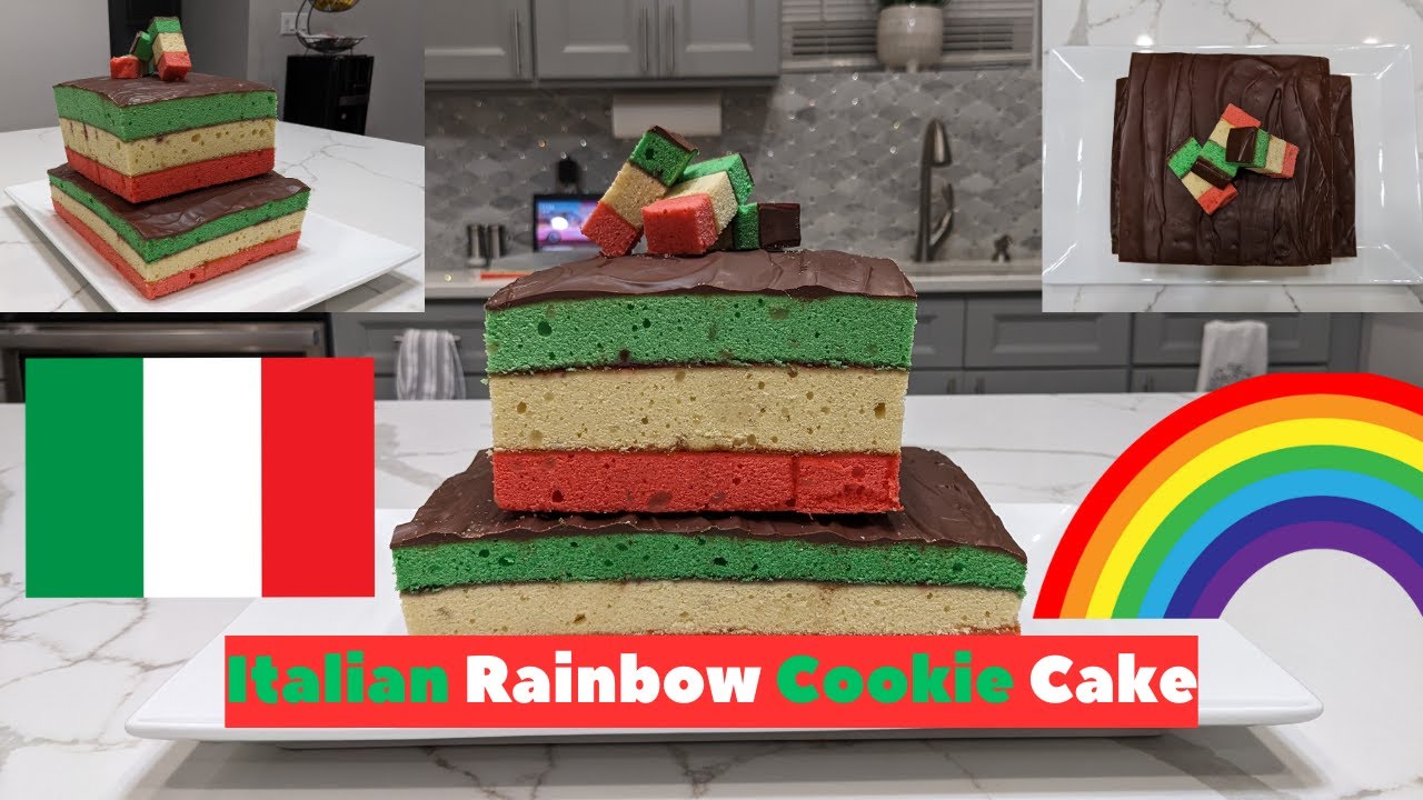 Baking an Italian Rainbow Cookie Cake w. Uncle Mike!