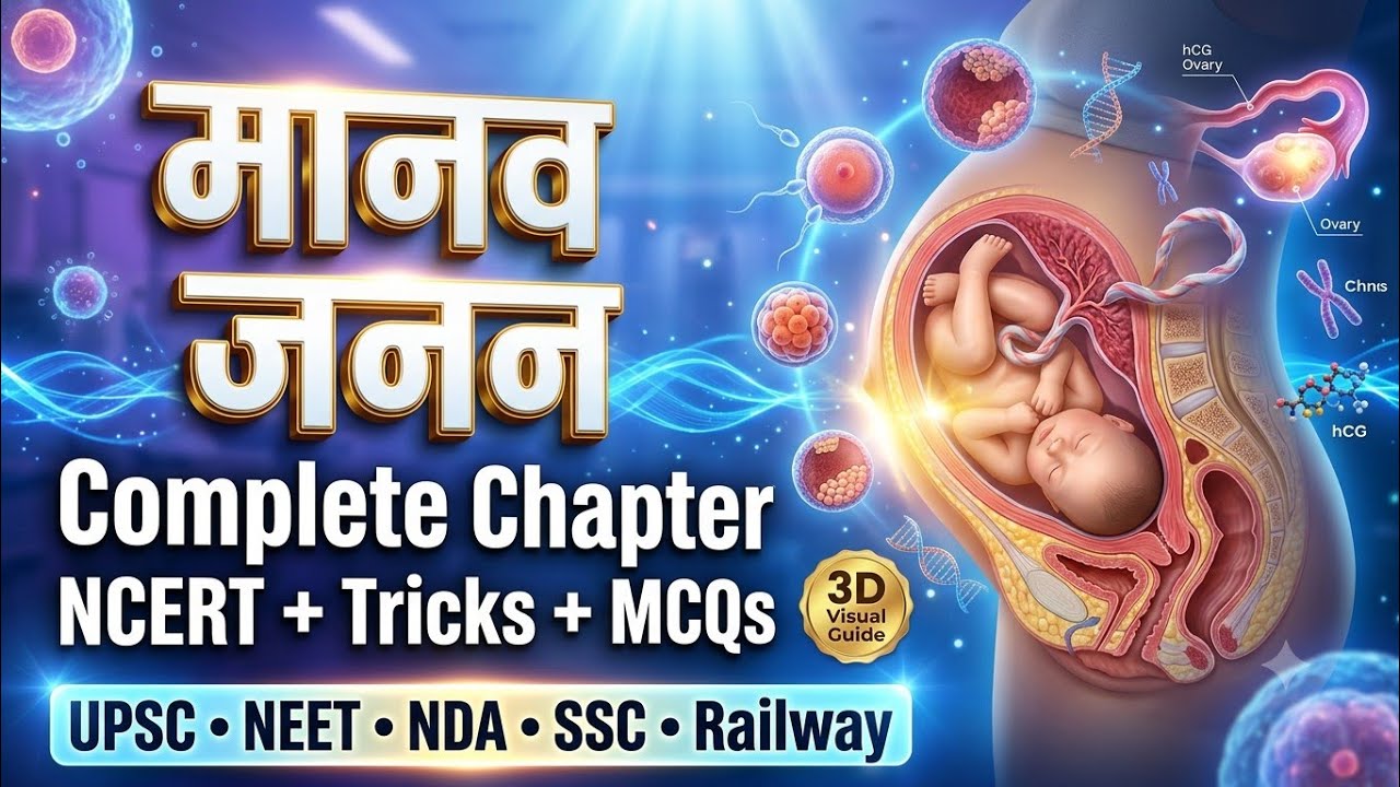 Human Reproduction 3D Animation | NCERT Class 12 | UPSC, SSC, Railway 2026-27