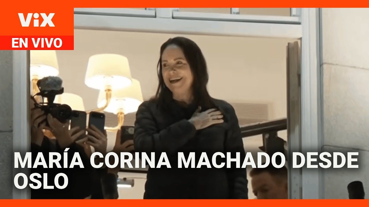 EN VIVO: Mar&iacute;a Corina Machado hace su primera aparici&oacute;n en Oslo