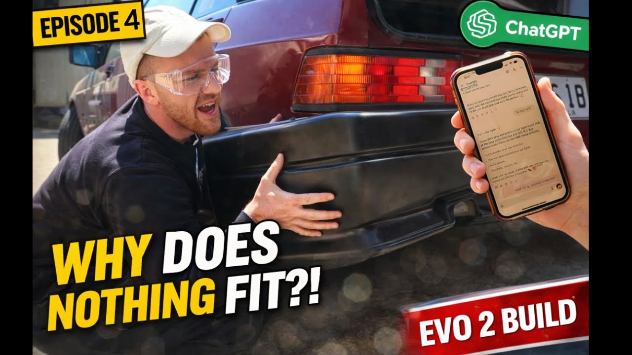 Installing an EVO 2 rear bumper on my Mercedes 190e… with ChatGPT 