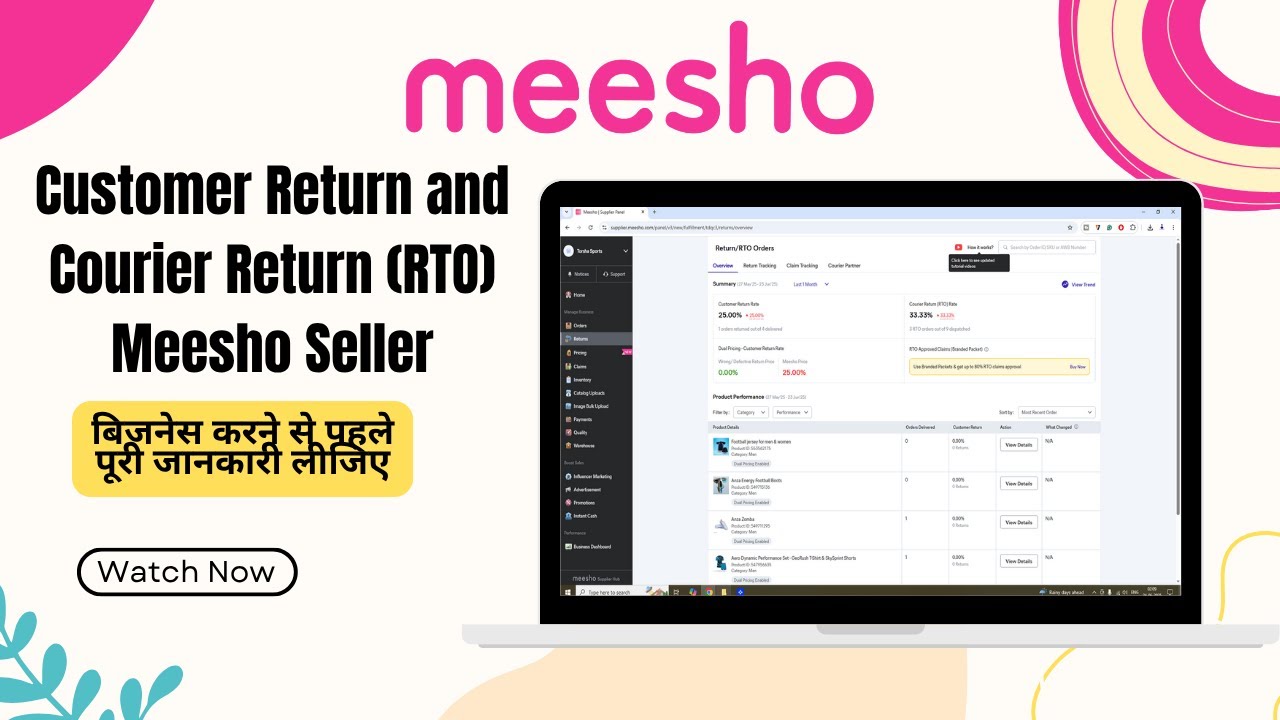Customer Return and Courier Return (RTO) Meesho Seller | Get complete information before doing bu...