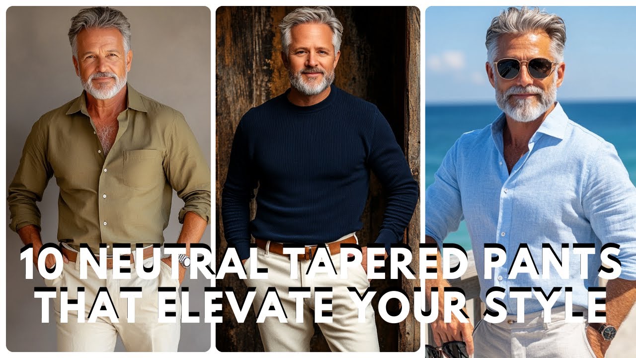 Older Men’s Fashion | 10 Neutral Tapered Pants That Elevate Your Style | Men's Fashion