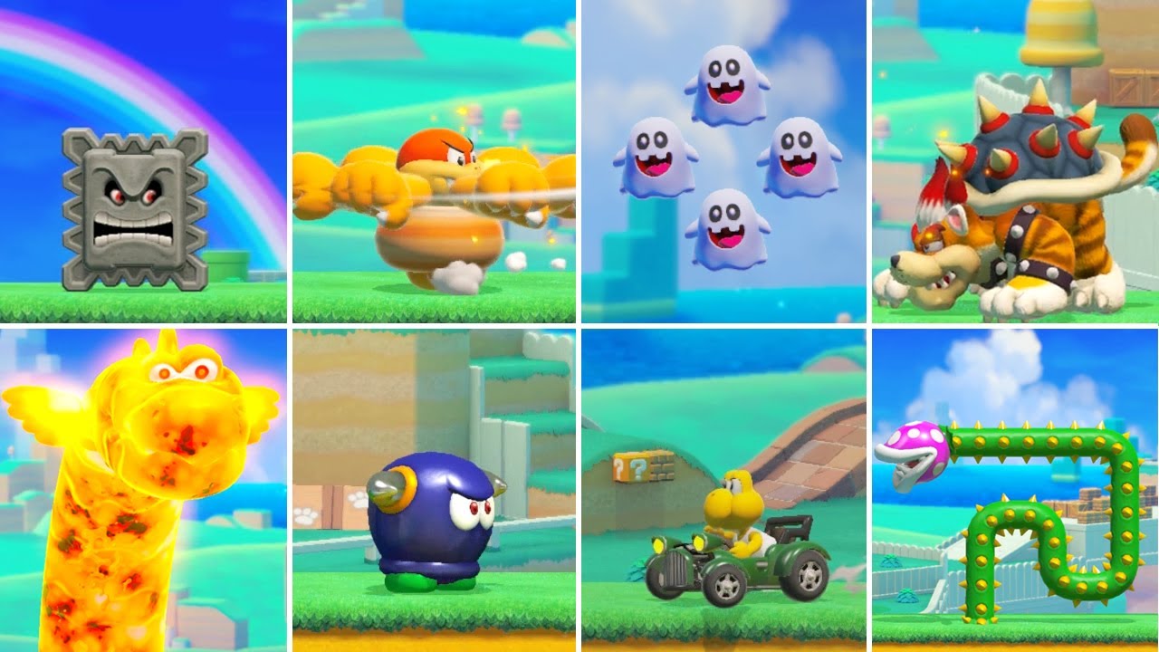 Super Mario Maker 2 | All Super Mario 3D World Bosses & Enemies