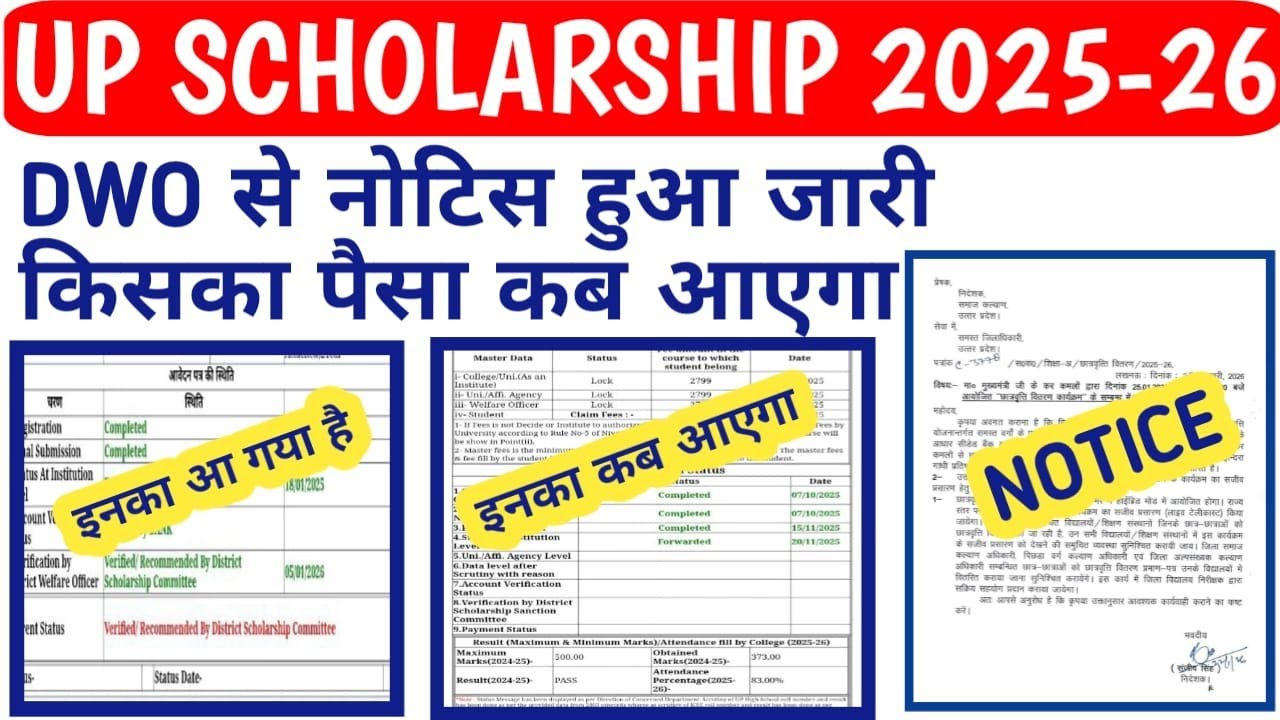 UP Scholarship बड़ी अपडेट | Up scholarship Update news today | Up Scholarship kab tak aayega 2026