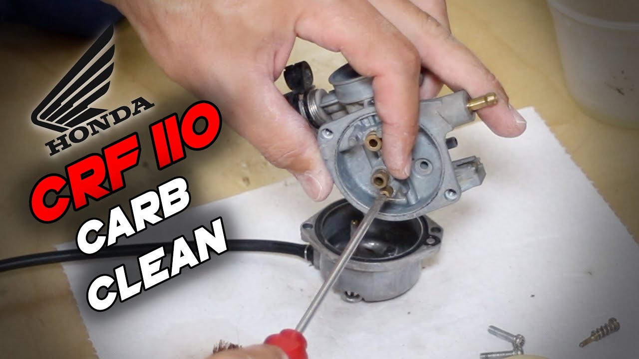 HOW TO REMOVE AND CLEAN THE CARBURETOR ON A HONDA CRF110
