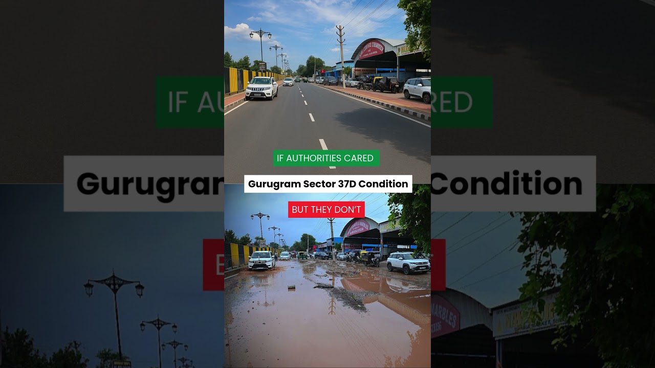 Gurugram&rsquo;s Space Tech Road Collapses After One Rain
