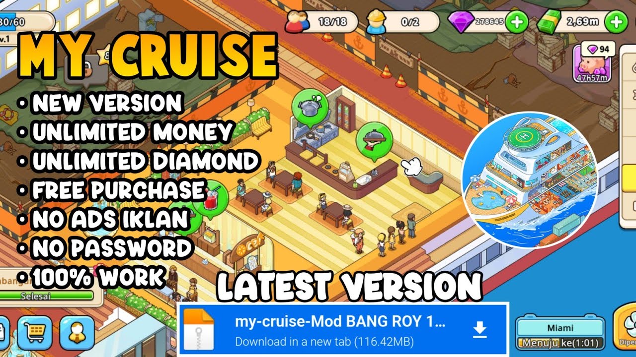 NEW UPDATE‼️ MY CRUISE MOD APK LATEST VERSION UNLIMITED MONEY 