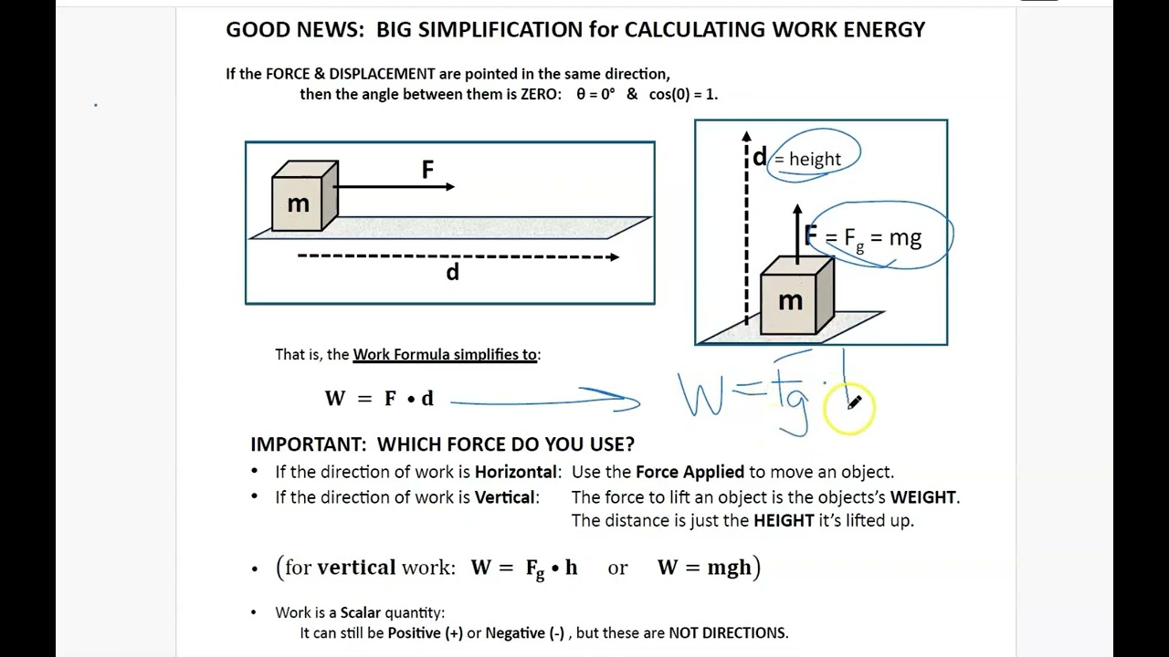 PHY111 LESSON 06 (part 3d - Work, Power, Problems) (55 min.)