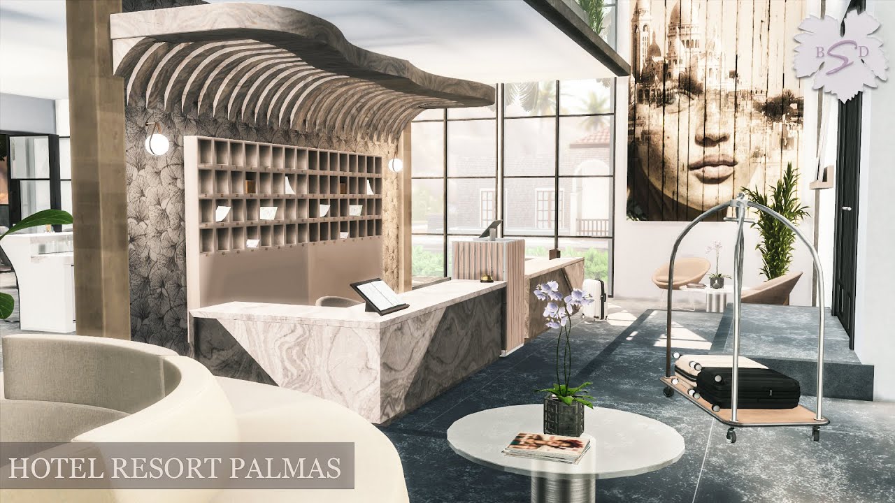 HOTEL RESORT PALMAS | SIMS 4 CC SPEED BUILD | DOWNLOAD LINK (TRAY+CC)