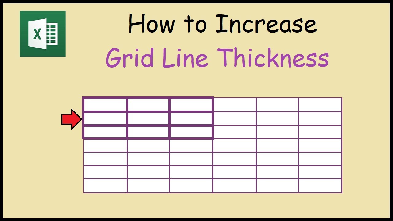 How to Increase Thickness of Grid Lines in Excel