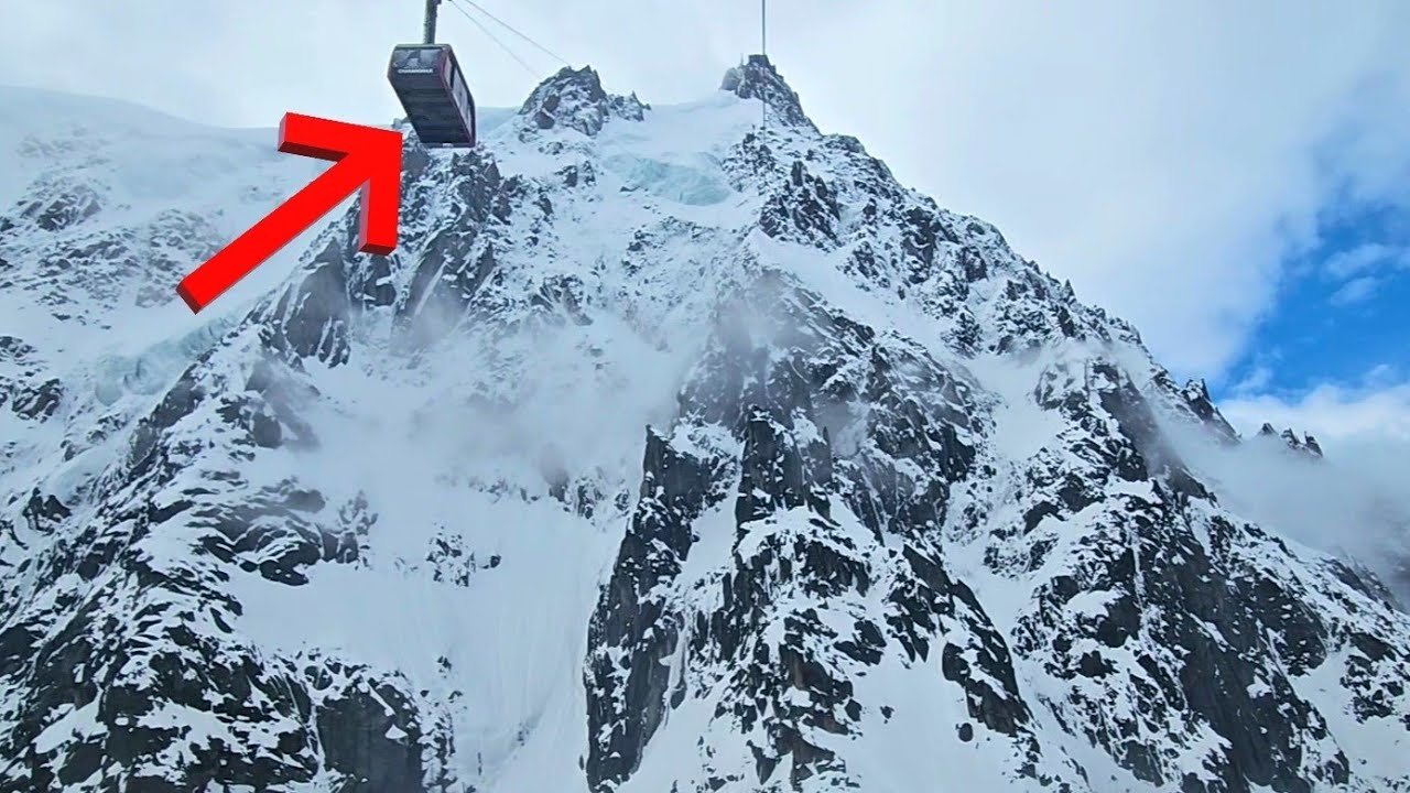 France's STEEPEST Cable Car 🇫🇷 Aiguille du Midi