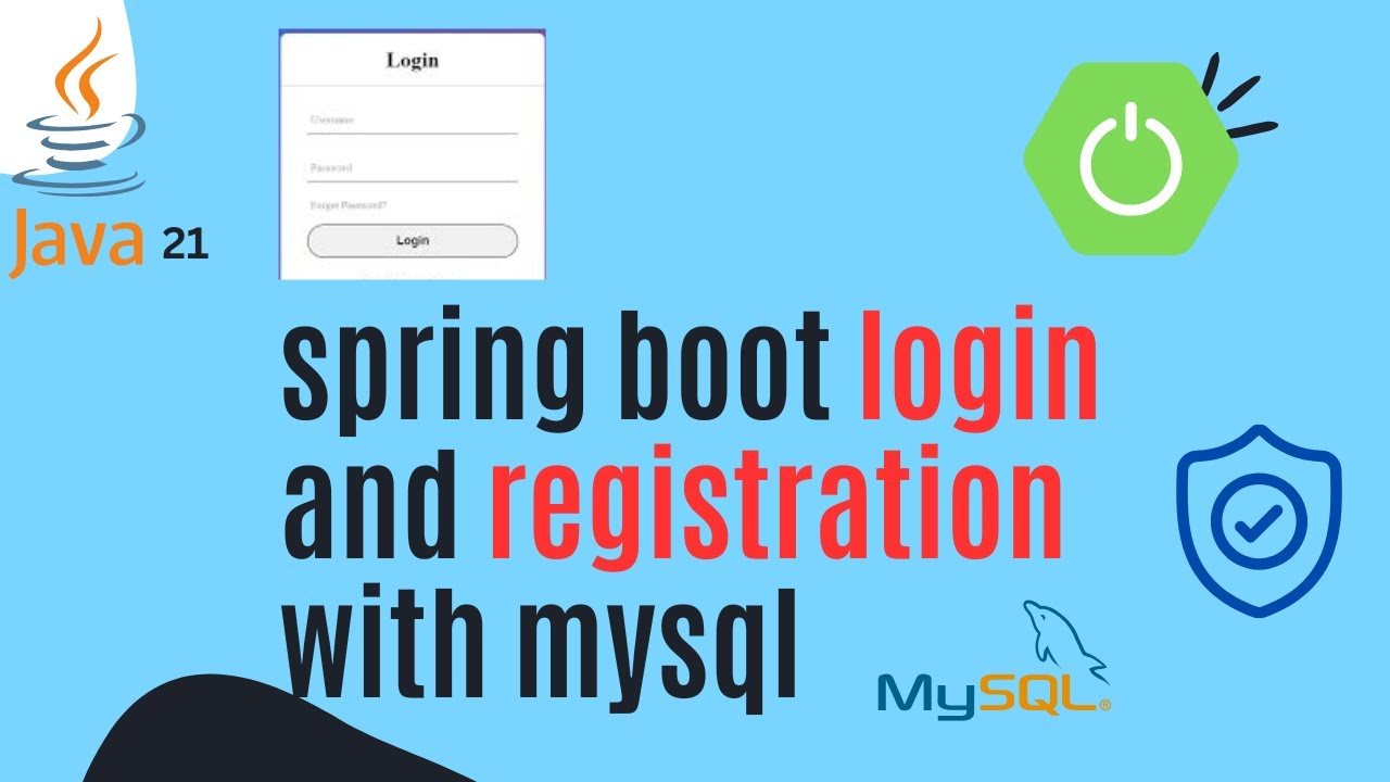 spring boot login and registration with mysql #security #spring #java #login #mysql