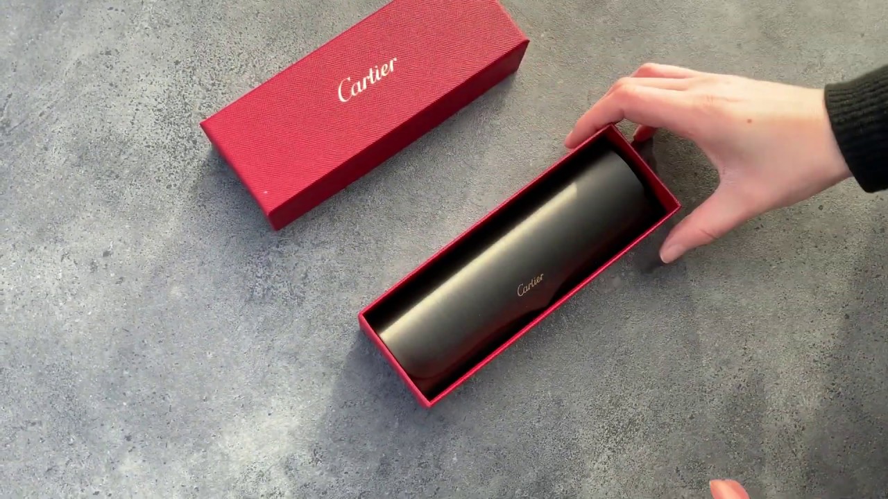 CARTIER Glasses CT0087O 003 Gold Rimless with screws - Unboxing