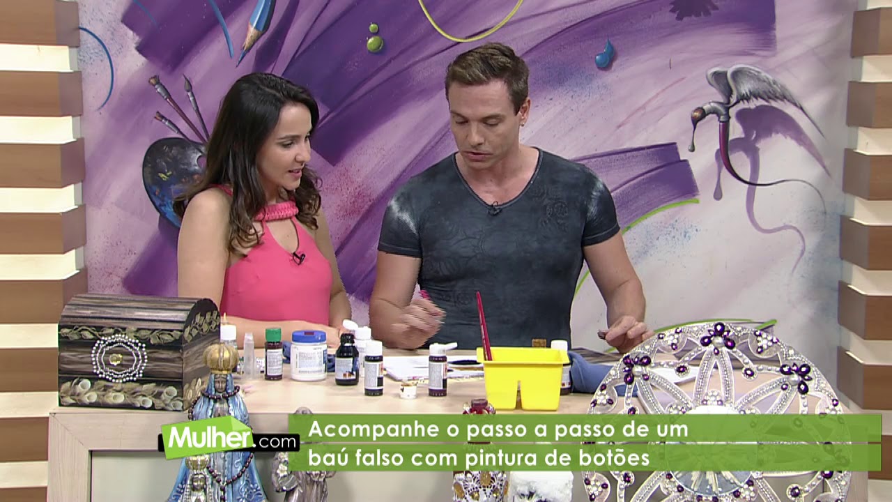 Falsa madeira com pintura de botões por Davi Jansen - 01/11/2017 - Mulher.com - P2/2