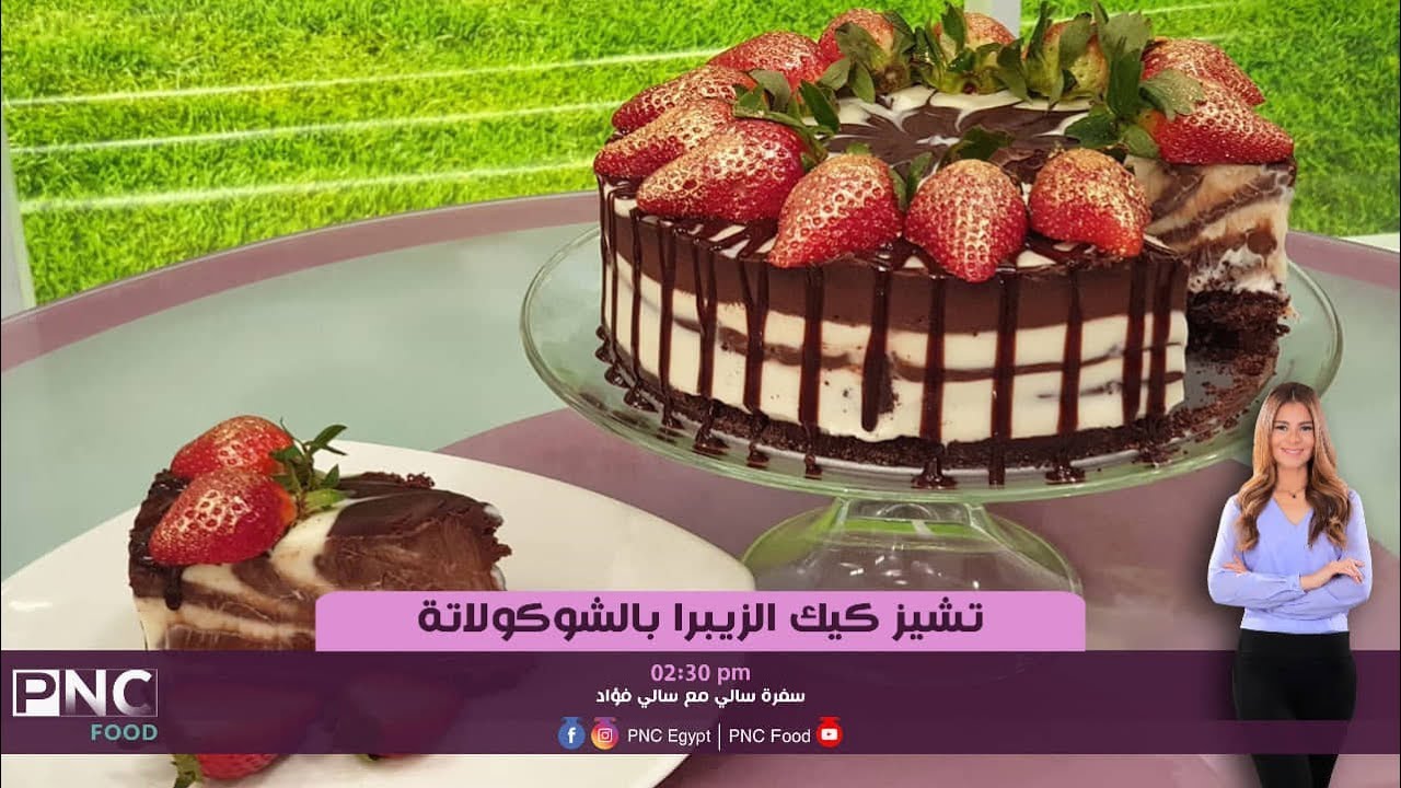 طريقه عمل تشيز كيك الزيبرا بدون فرن وبدون جيلاتين | سالي فؤاد