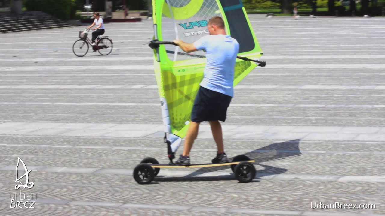 Speed and a few Jibes, Duck Jibes and Tacks | UrbanBreez - Street Windsurfing