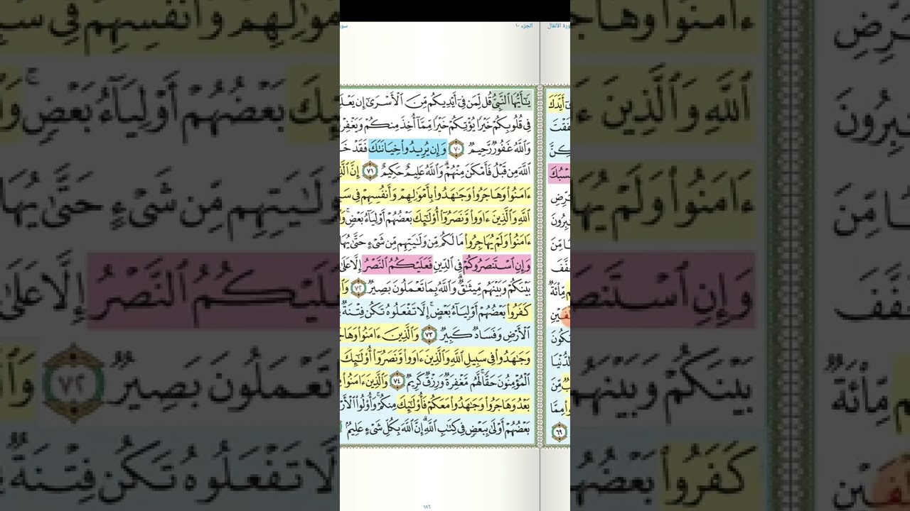 تثبيت وتربيط سورة الأنفال الربع الرابع  (و ان جنحوا للسلم  )