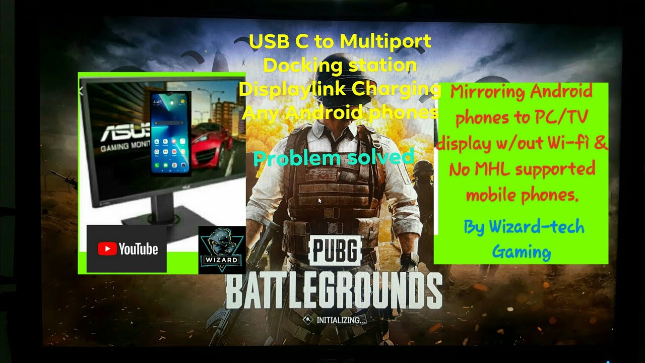 Mirroring Android phones to USB Multiport Docking station Displaylink Charging fix