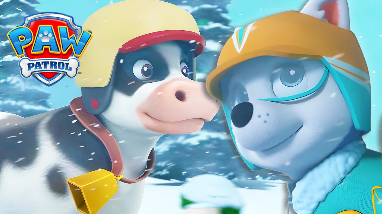 Everest resgata uma vaca presa na neve! 🐄 - Patrulha Canina PAW Patrol