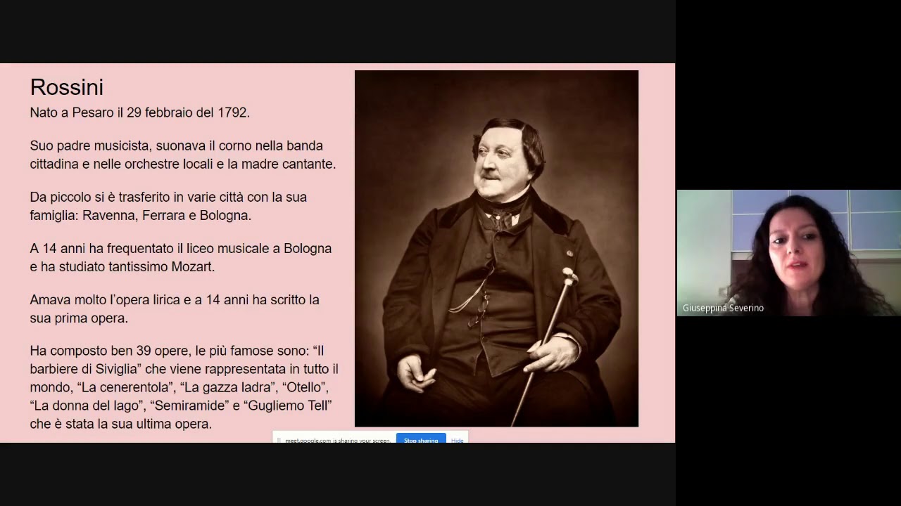 Lezione su Giocchino Rossini