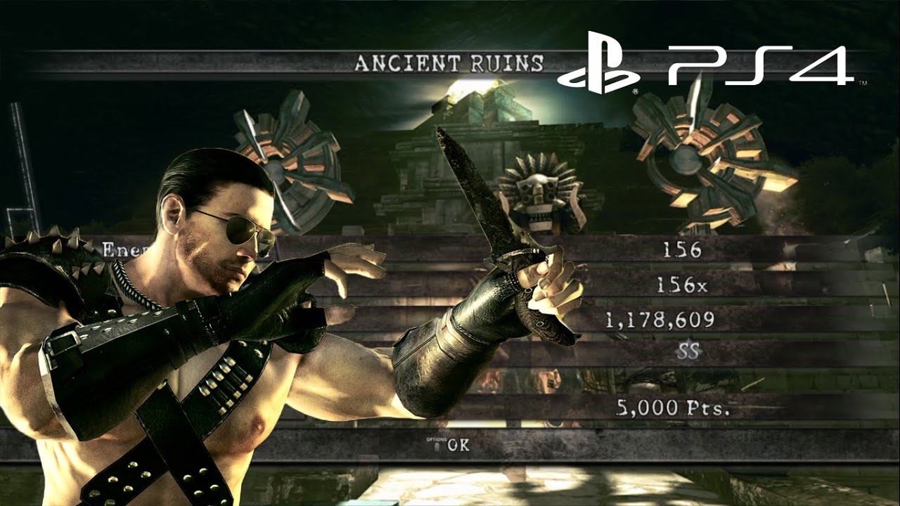 Resident Evil 5 PS4 Mercenaries United Ancient Ruins Solo 1,178,609 Chris Warrior