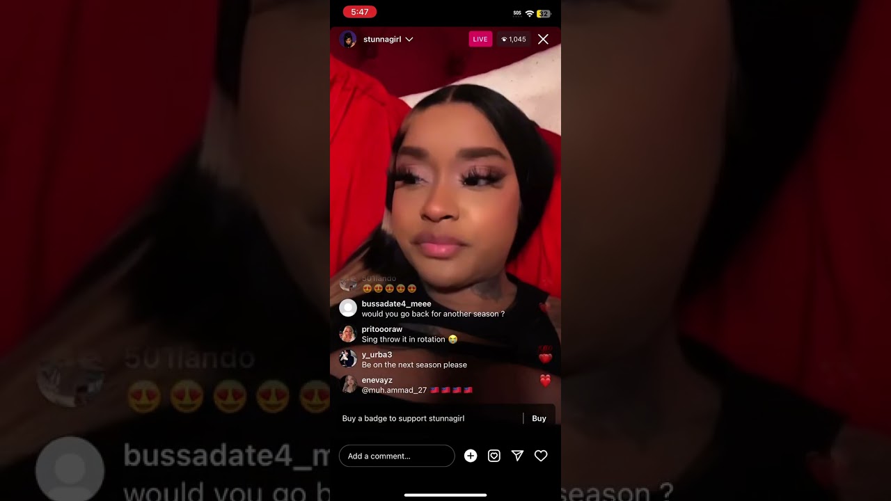 Stunna Girl on ig live talking about baddies west Reunion and why she was in jail