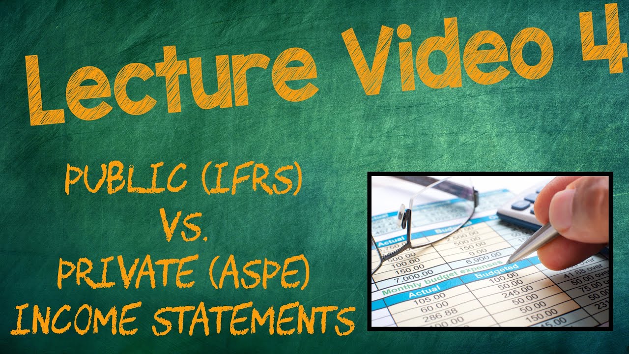 PUBLIC (IFRS) VS PRIVATE (ASPE) - Lecture Video 4, Chapter 4 | INTERMEDIATE ACCOUNTING I