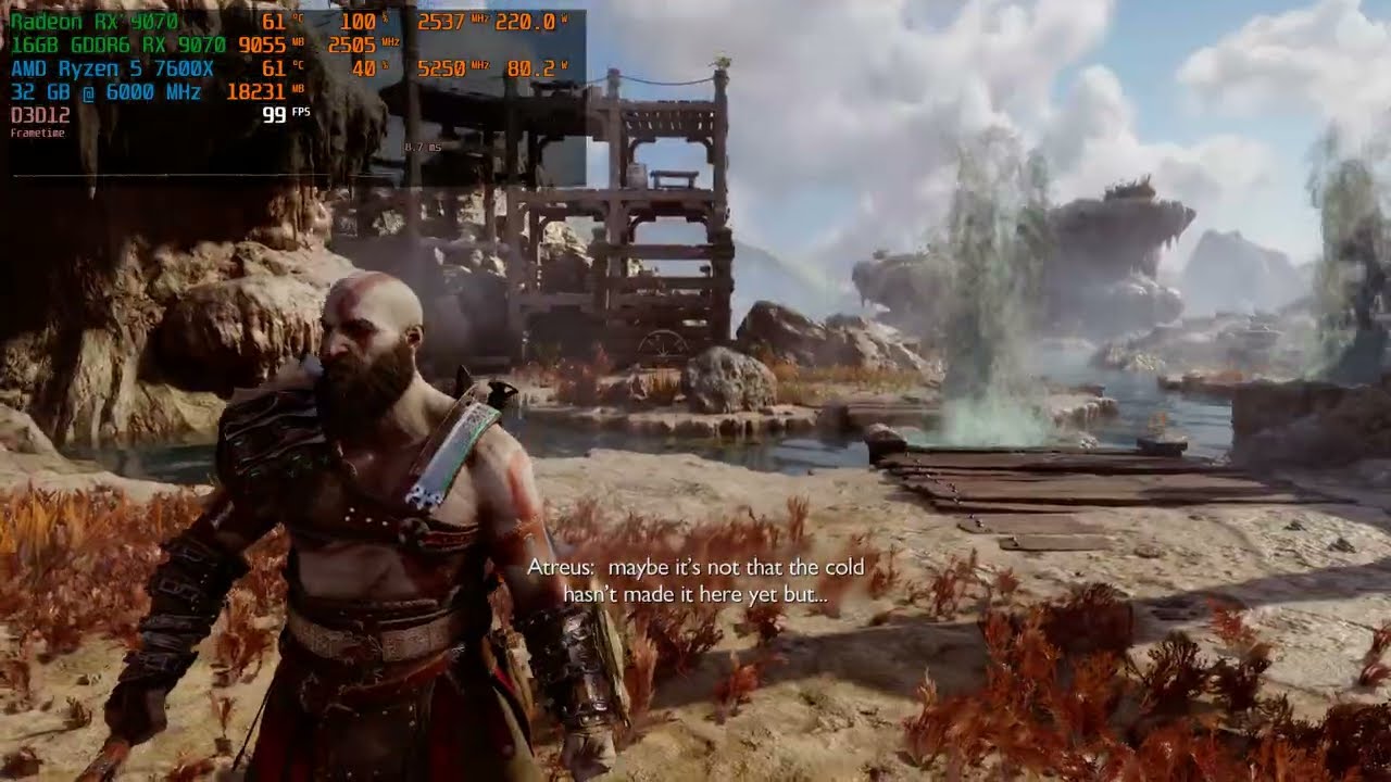 God of War Ragnarök - RX 9070 + Ryzen 5 7600X | 1440P | HIGH Settings
