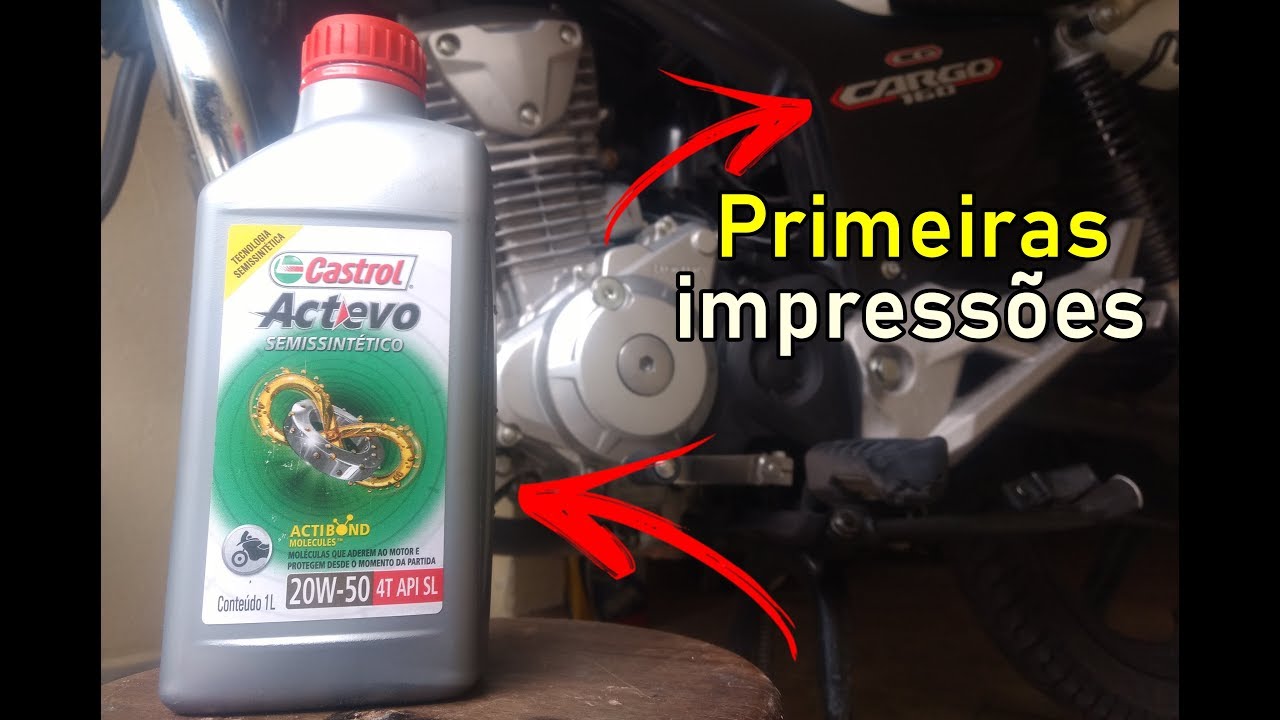COLOQUEI &Oacute;LEO CASTROL 20W50 SEMISSINT&Eacute;TICO NA MINHA CG 160 PRIMEIRAS IMPRESS&Otilde;ES