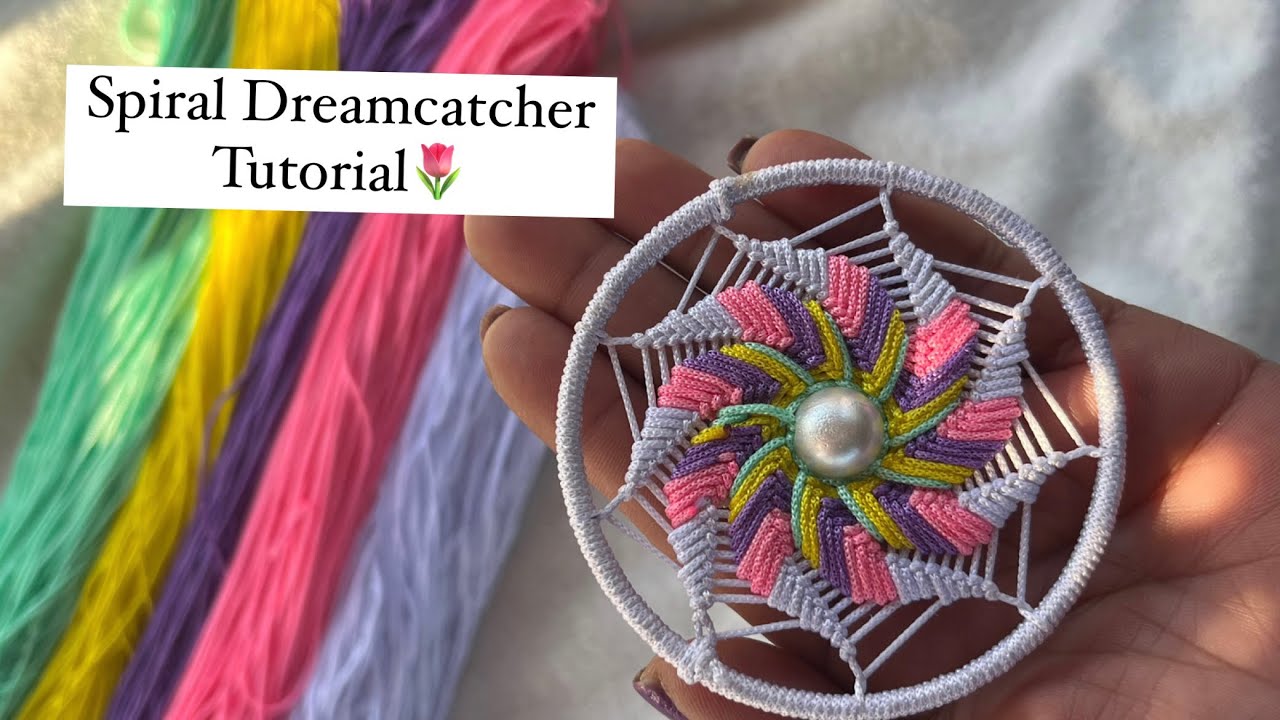 Easy and Elegant || How to make a Spiral Dreamcatcher || Car Hanging Dreamcatcher