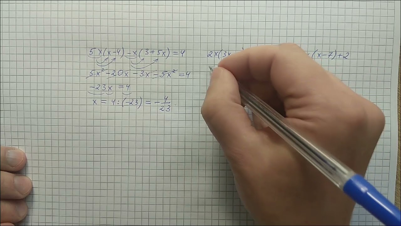 Лінійні рівняння, які містять дужки