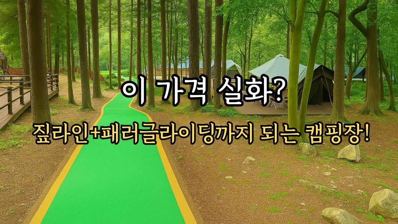 짚라인부터 숲속 놀이터까지! 🌳 용인자연휴양림 캠핑장