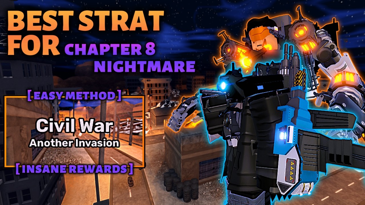 NEW STRAT FOR CHAPTER 8 NIGHTMARE !! [ Skibi Defense ] #towerdefense #fyp #roblox
