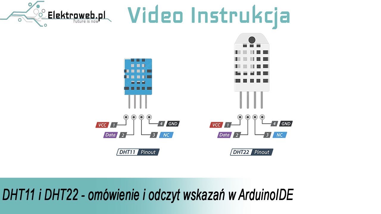 Czujniki DHT11 i DHT22 por&oacute;wnanie i podpięcie do Arduino
