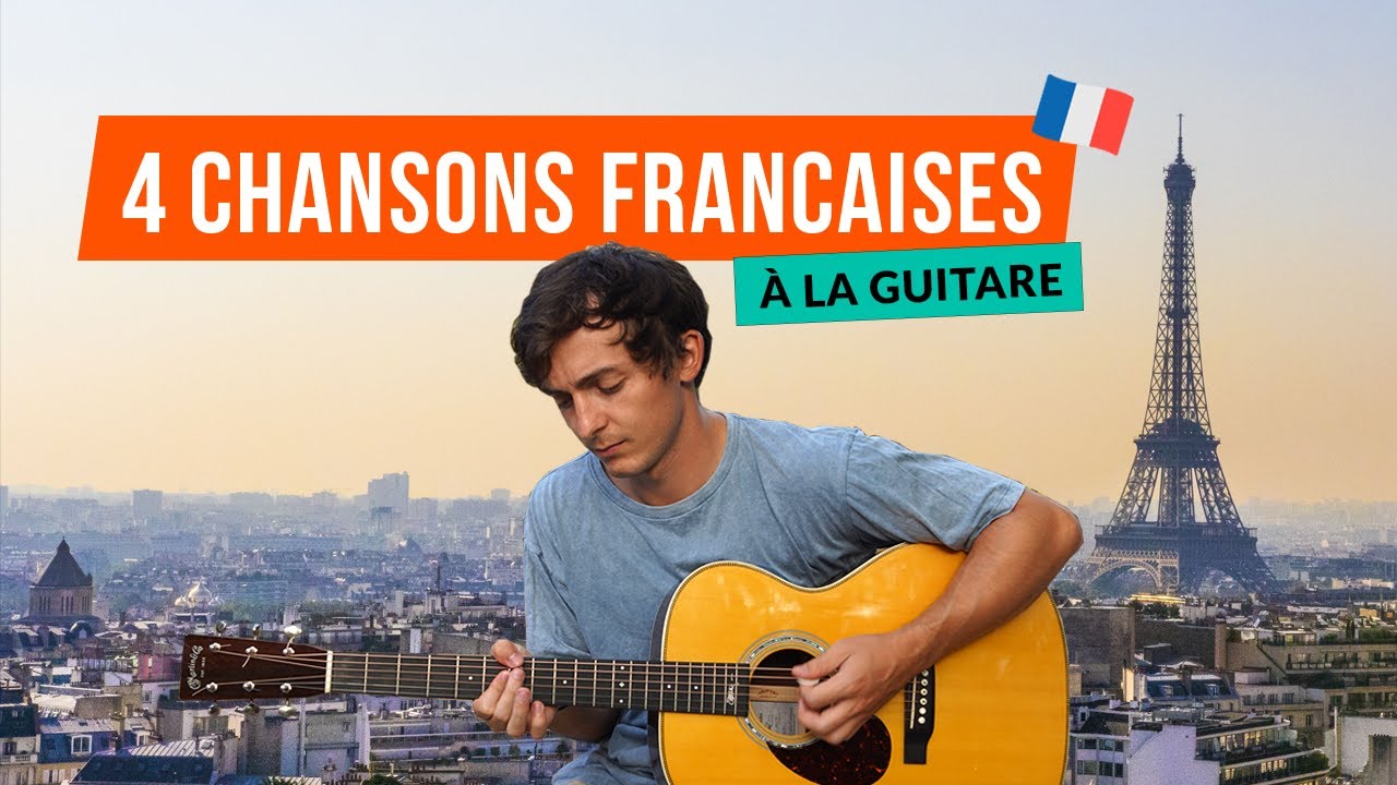 4 chansons FRANÇAISES à jouer facilement à la guitare 🇫🇷 (tuto débutant)