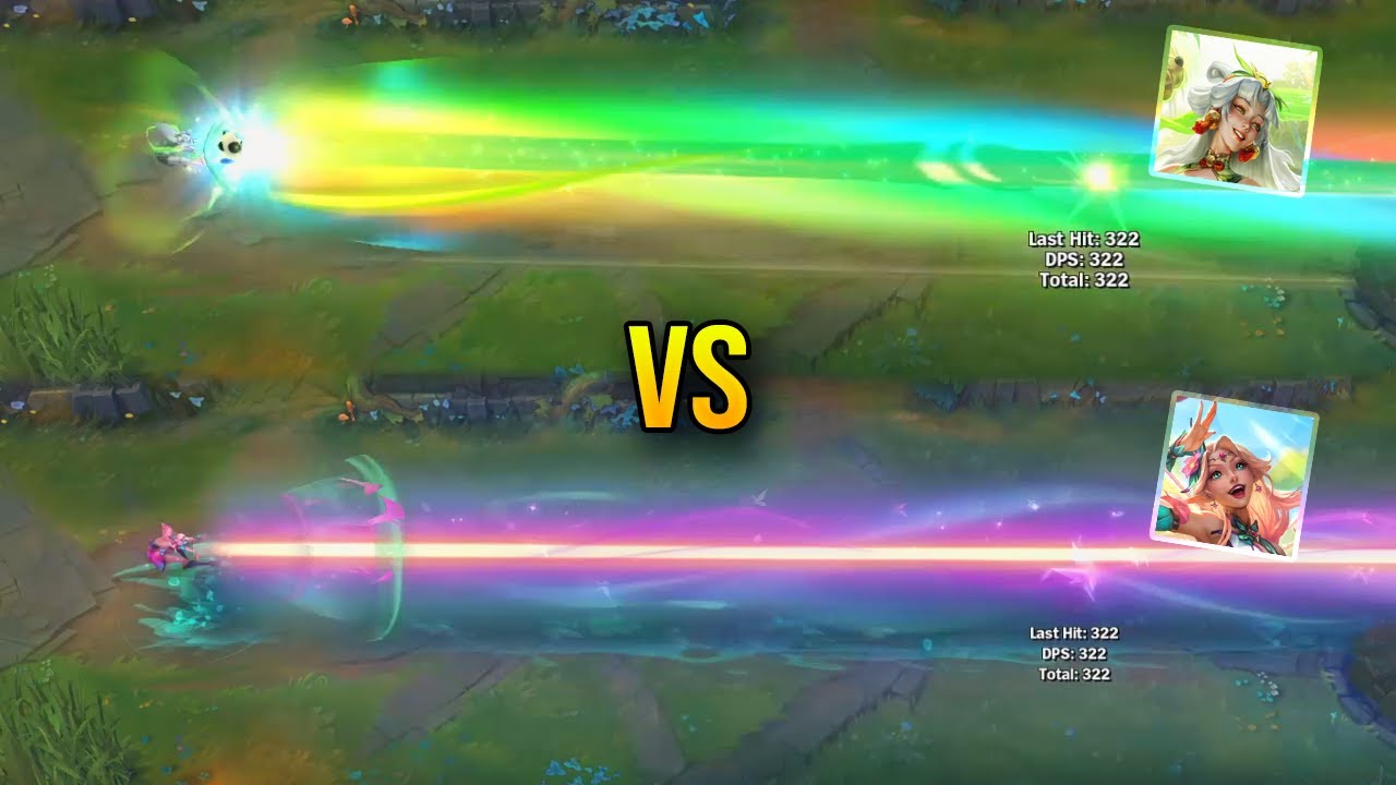 Panda Pal Lux против Faerie Court Lux &mdash; сравнение обликов &mdash; League of Legends