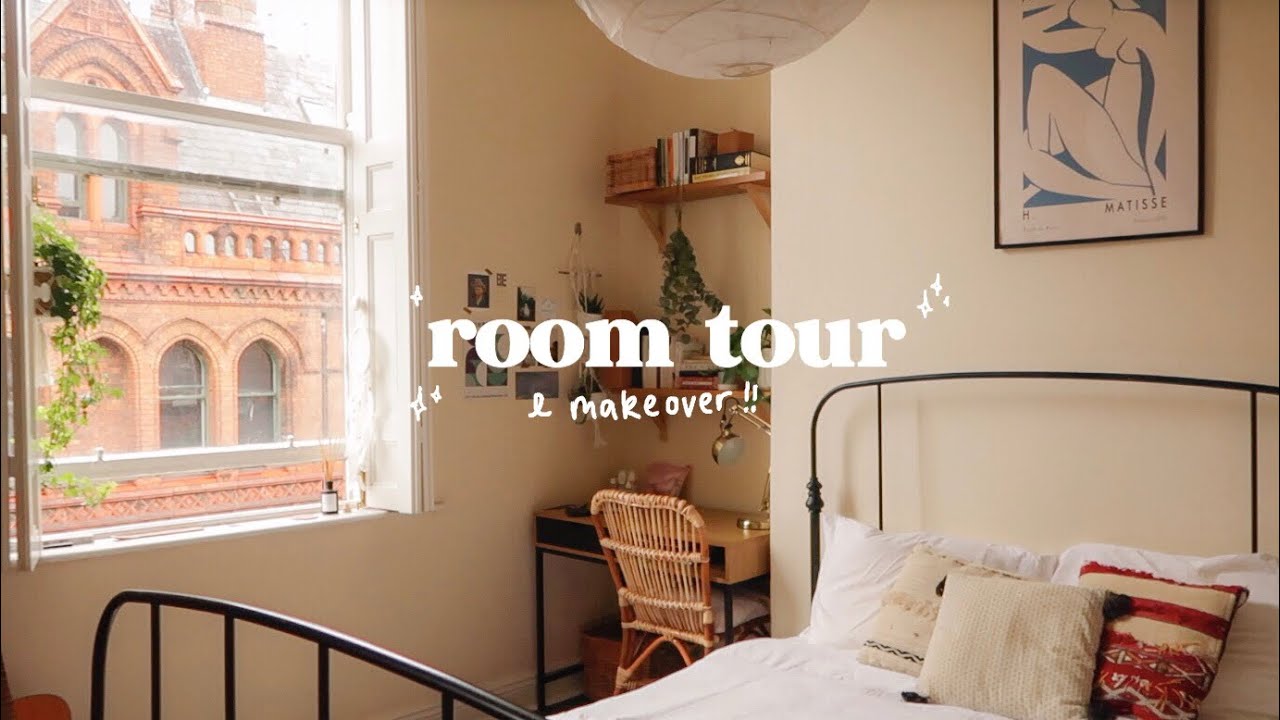 ROOM TOUR | college room makeover 🌿