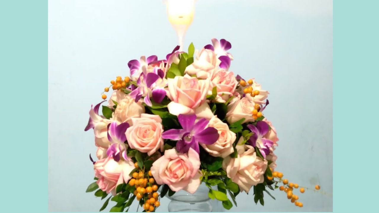 Como fazer Arranjo floral com vela