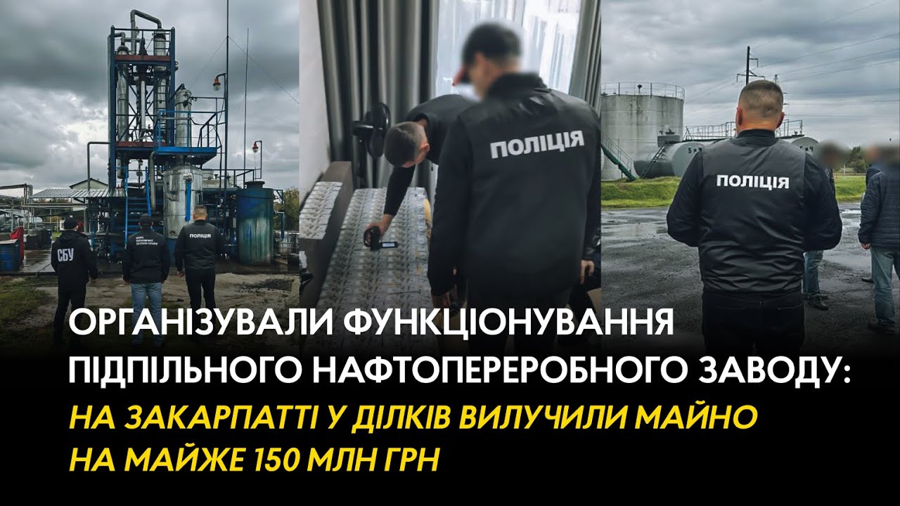 Організували підпільний нафтопереробний завод: на Закарпатті у ділків вилучили майно на 150 млн грн