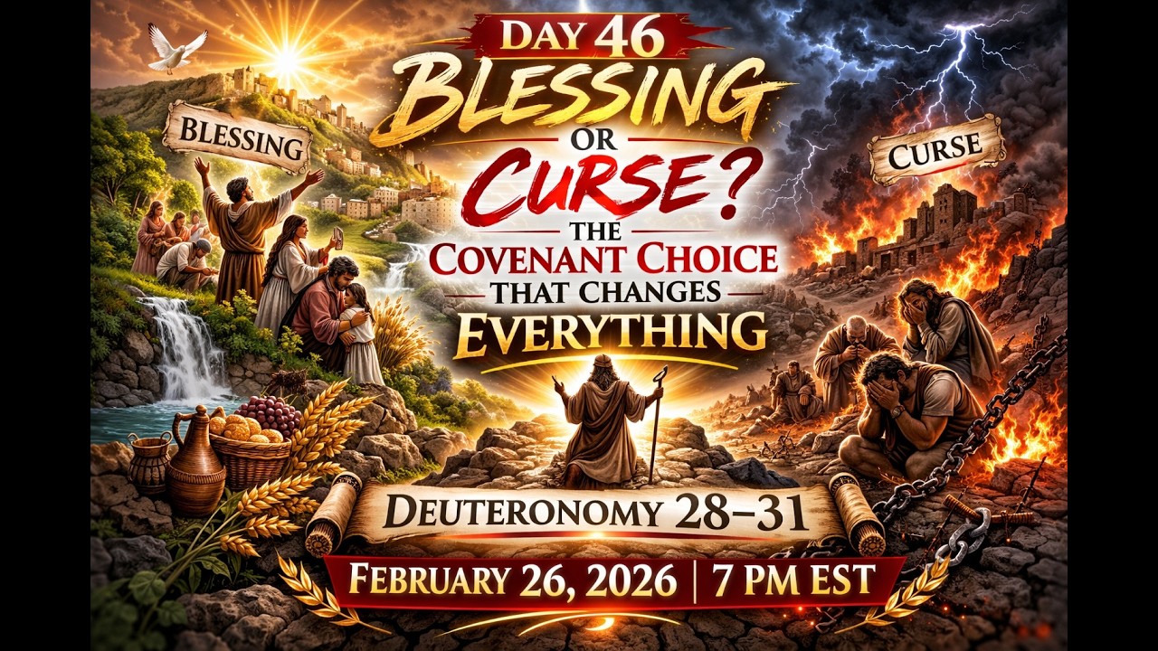 Blessing or Curse? The Covenant Choice That Changes Everything | Deuteronomy 28–31 (Day 46)